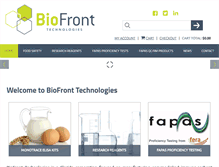 Tablet Screenshot of biofronttech.com